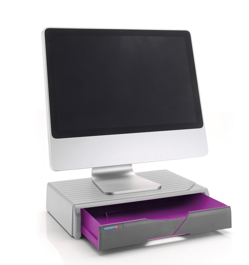 Monitor holder 1 drawer fuchsia color