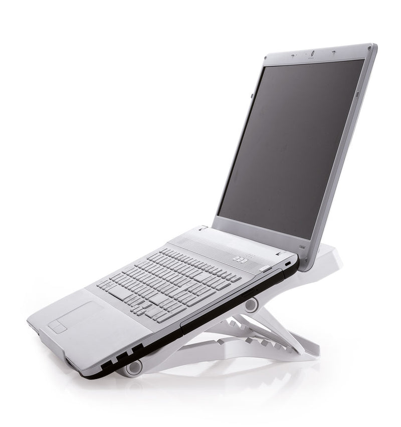 Support ergonomique pour ordinateur portable - blanc
